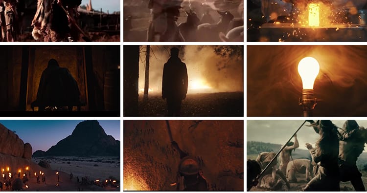 原始人类社会史前文明世界部落冲突打猎岩壁进化钻木取火视频素材