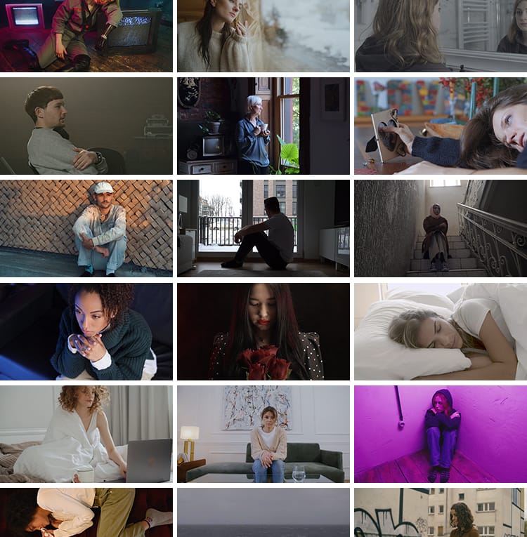 人物情绪伤感难过孤独失落伤心情感悲伤失恋自媒体抖音短视频素材