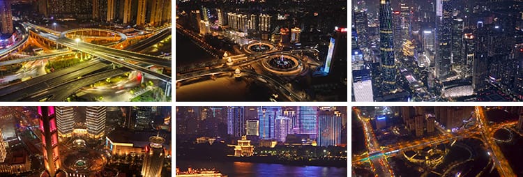 城市夜景街情感伤建筑航拍夜晚人流车街头人物街拍延时短视频素材