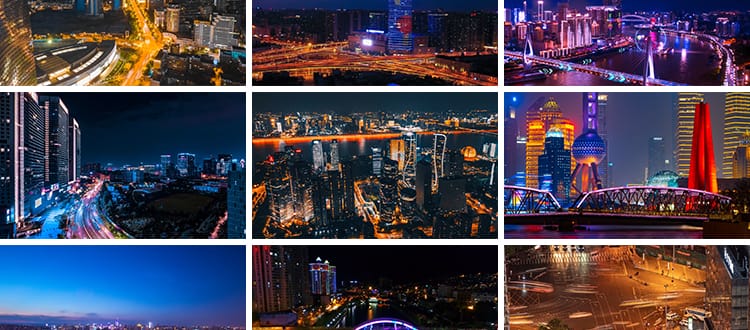 城市夜景街情感伤建筑航拍夜晚人流车街头人物街拍延时短视频素材