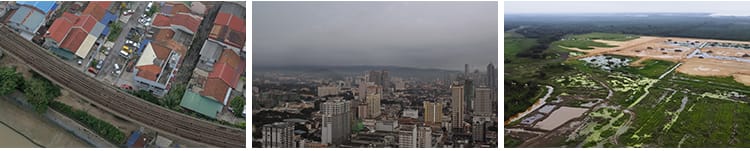 马来西亚城市风光地标风景航拍建筑双子塔CBD夜景高清短视频素材