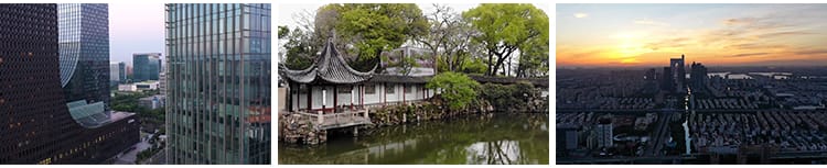 苏州城市建筑园林风景点旅游东方之门航拍延时CBD夜景短视频素材