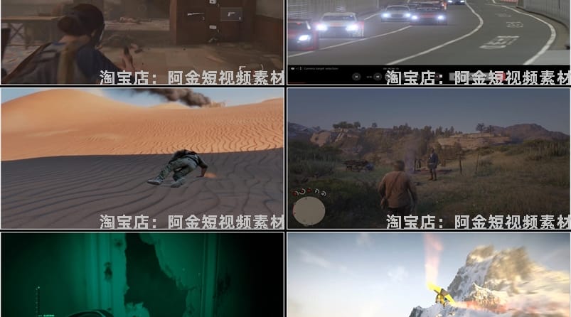 PS5游戏新奇特高清横屏国外短视频自媒体解压小说推文素材引流