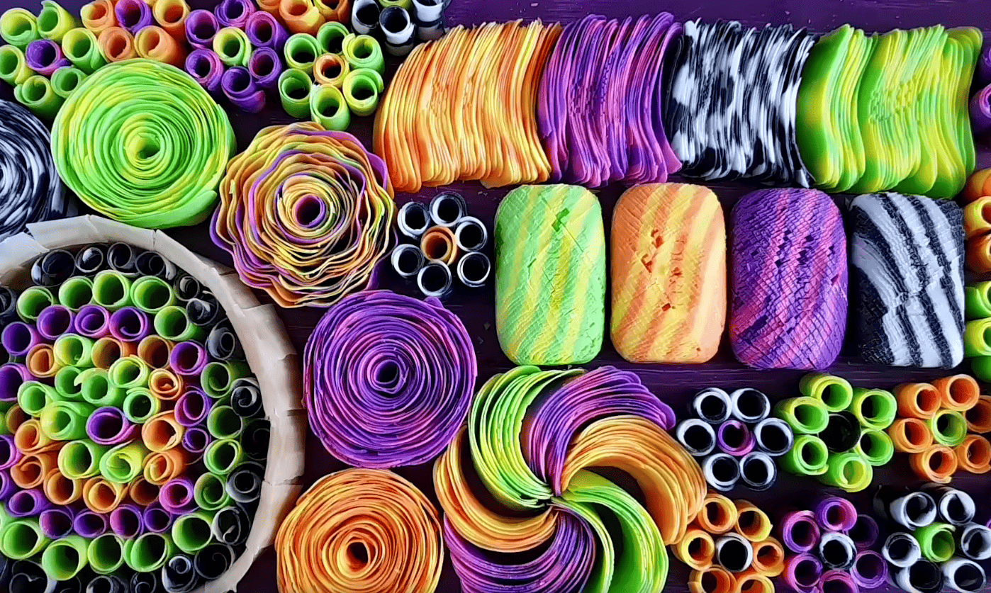 国外刮香皂捏花切肥皂高清横屏手工推文素材无水印解压视频引流