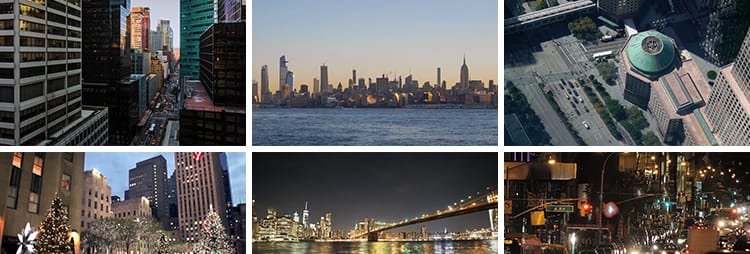 美国纽约城市风光夜景航拍全景曼哈顿街景延时高清实拍短视频素材