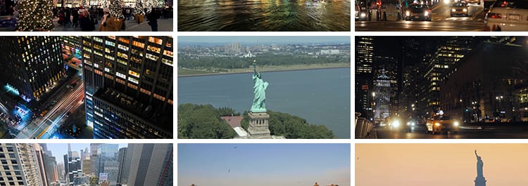 美国纽约城市风光夜景航拍全景曼哈顿街景延时高清实拍短视频素材