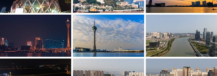 澳门风景风光城市建筑旅游地标CBD航拍延时夜景高清实拍视频素材