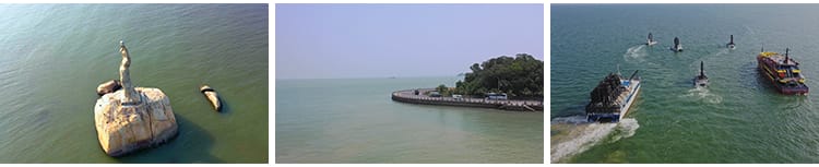 珠海航拍城市中心CBD建筑港珠澳门大桥大剧院夜景宣传片视频素材