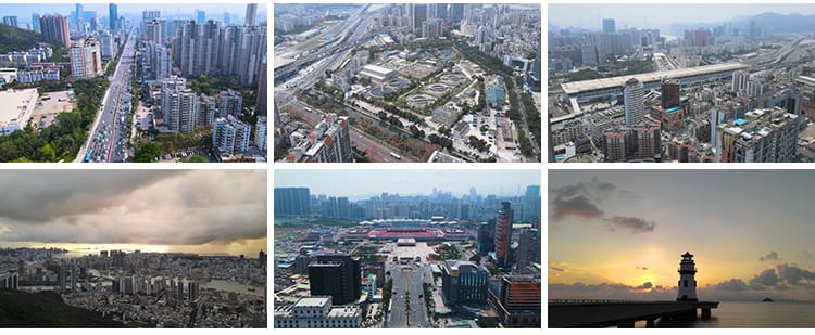 珠海航拍城市中心CBD建筑港珠澳门大桥大剧院夜景宣传片视频素材