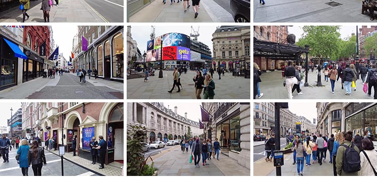 英国伦敦城市走拍视角白天人文人流车流街头街景漫步国外视频素材