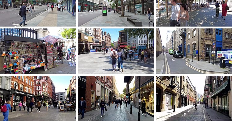 英国伦敦城市走拍视角白天人文人流车流街头街景漫步国外视频素材