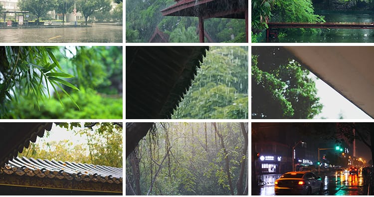 雨天雨滴下雨屋檐水滴落空镜情感孤独唯美意境禅意禅心短视频素材