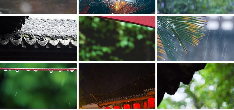 雨天雨滴下雨屋檐水滴落空镜情感孤独唯美意境禅意禅心短视频素材