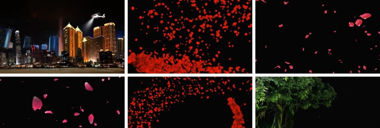 唯美婚礼婚庆开场全息梦幻影花瓣森林城堡LED大屏幕背景视频素材
