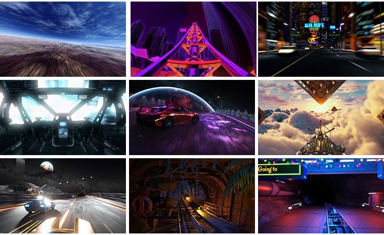 3D动感炫酷穿梭城市隧道过山车酒吧KTV大屏舞台走秀背景视频素材