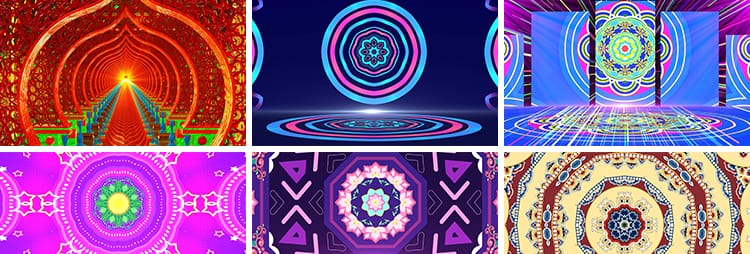 4K民族花纹新疆维族异域肚皮舞歌舞台戏剧LED大屏幕背景视频素材