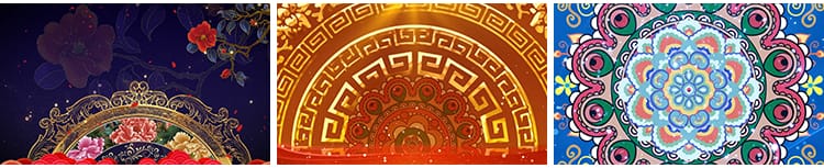 4K民族花纹新疆维族异域肚皮舞歌舞台戏剧LED大屏幕背景视频素材