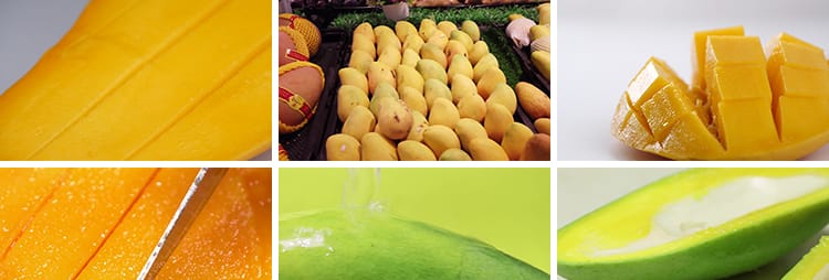 新鲜成熟切开芒果水果芒果汁热带水果实拍特写高清剪辑短视频素材