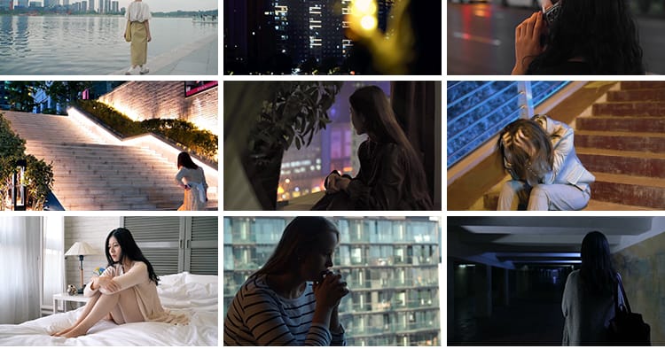 人物情绪低落焦虑伤感悲伤心分手孤独失恋忧郁失意抖音短视频素材