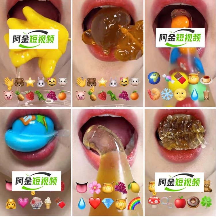 国外咀嚼美食享用美食香蕉面条特写解压减压视频素材小说推文素材