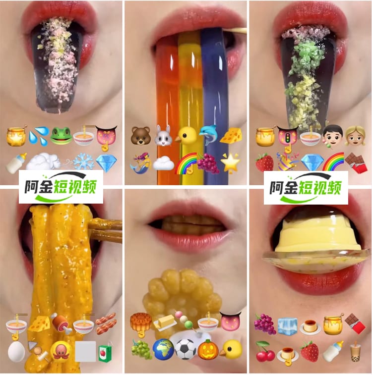 国外咀嚼美食享用美食香蕉面条特写解压减压视频素材小说推文素材