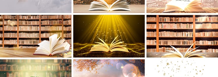 读书本阅读书籍世界读书日演讲朗诵教育学习文化LED背景视频素材