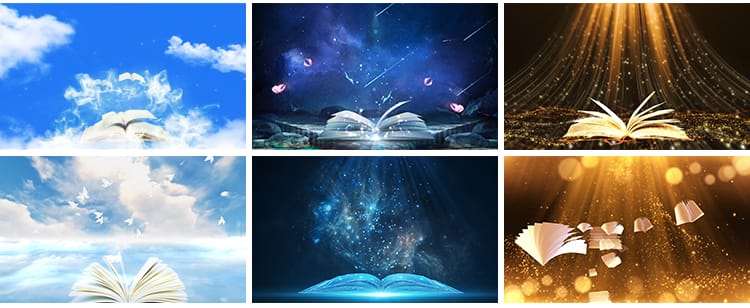 读书本阅读书籍世界读书日演讲朗诵教育学习文化LED背景视频素材