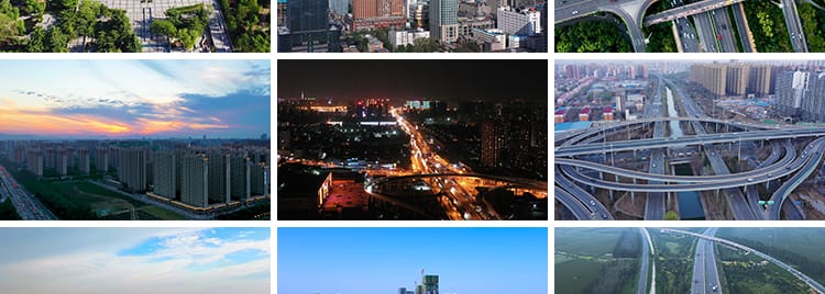 4K河北石家庄城市建筑地标旅游景点CBD商圈夜景航拍延时视频素材