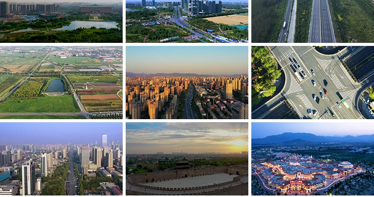 4K河北石家庄城市建筑地标旅游景点CBD商圈夜景航拍延时视频素材