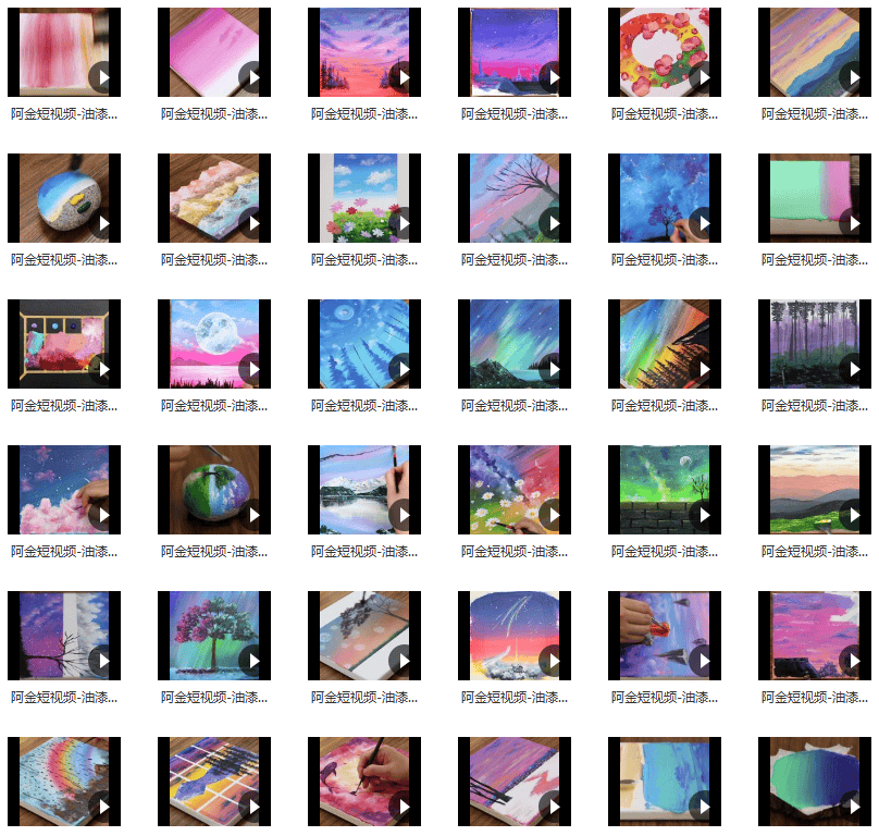 创意油漆画漫画高清横屏海外短视频自媒体解压小说推文素材引流