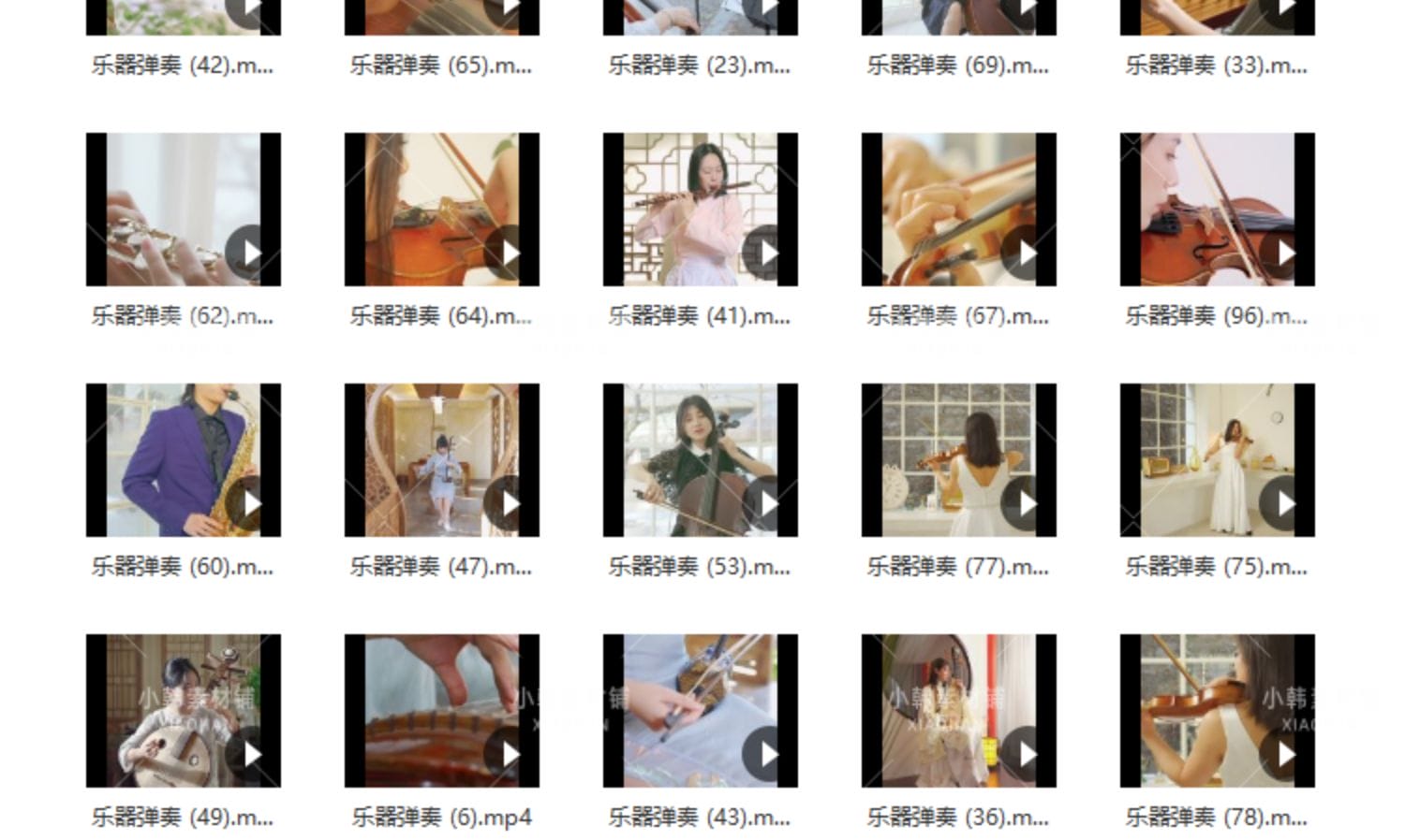 钢琴古筝鼓葫芦丝乐器弹奏横版高清抖音自媒体pr剪辑背景视频素材