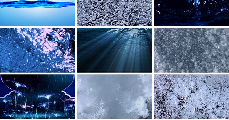 雨水滴水珠涟漪波纹水流淌水花溅起滴露高清动态LED背景视频素材