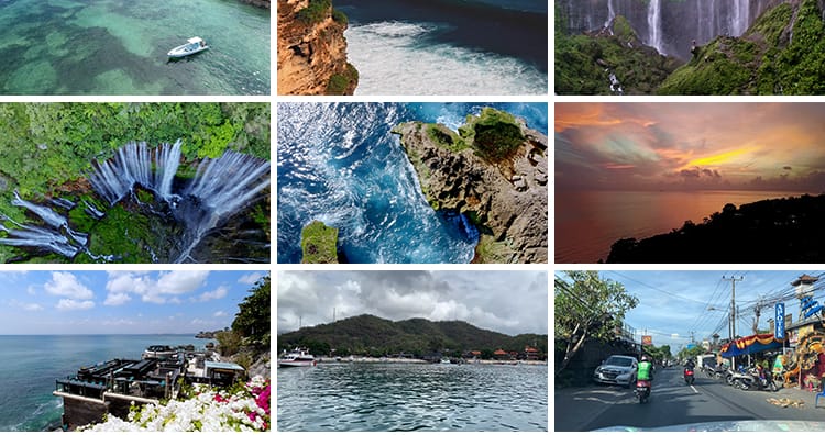 印尼巴厘岛海边风光大海滩情人崖酒店风景印度尼西亚旅游视频素材