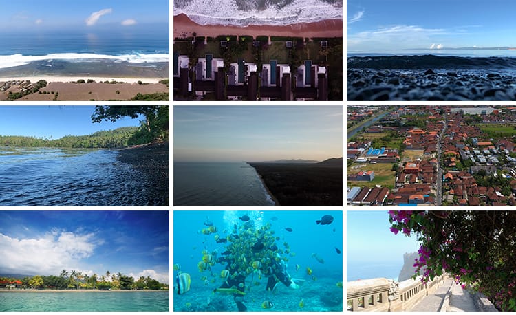 印尼巴厘岛海边风光大海滩情人崖酒店风景印度尼西亚旅游视频素材