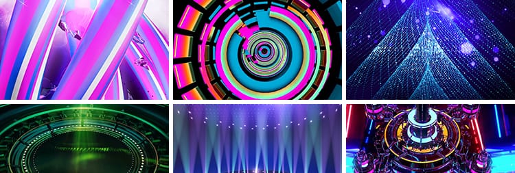 酷炫灯光舞台led背景晚会夜店酒吧大屏幕背景t台走秀动态视频素材