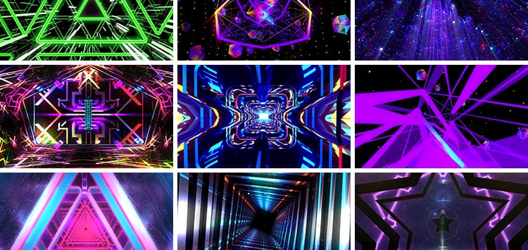 酷炫灯光舞台led背景晚会夜店酒吧大屏幕背景t台走秀动态视频素材