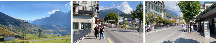 瑞士小镇走拍摄漫步自然风景乡村旅游美景山水欧洲风光长视频素材