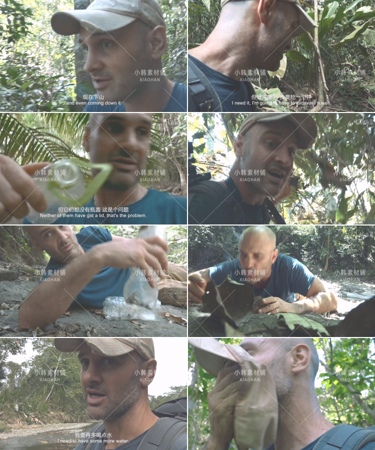 荒野求生纪录片单挑荒野全3季中视频自媒体解说高清剪辑视频素材