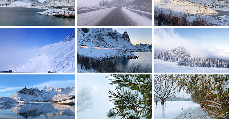 4K冬天雪景自然风景下雪冬季美景雪地面雪山唯美山川抖音视频素材