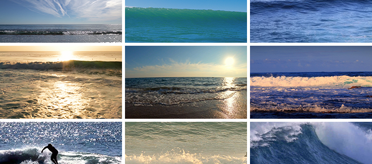 海浪冲击波涛汹涌巨大海浪景岸岩石沙滩大气震撼LED背景视频素材