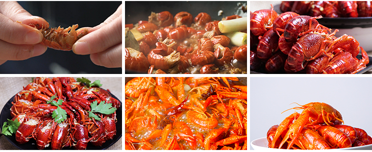 小龙虾鲜活夜宵麻辣香辣蒜蓉小龙虾美食虾尾实拍高清剪辑视频素材