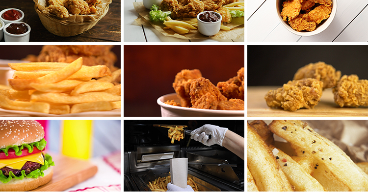 汉堡薯条炸鸡热狗香肠鸡翅鸡腿抖音快手自媒体美食剪辑短视频素材