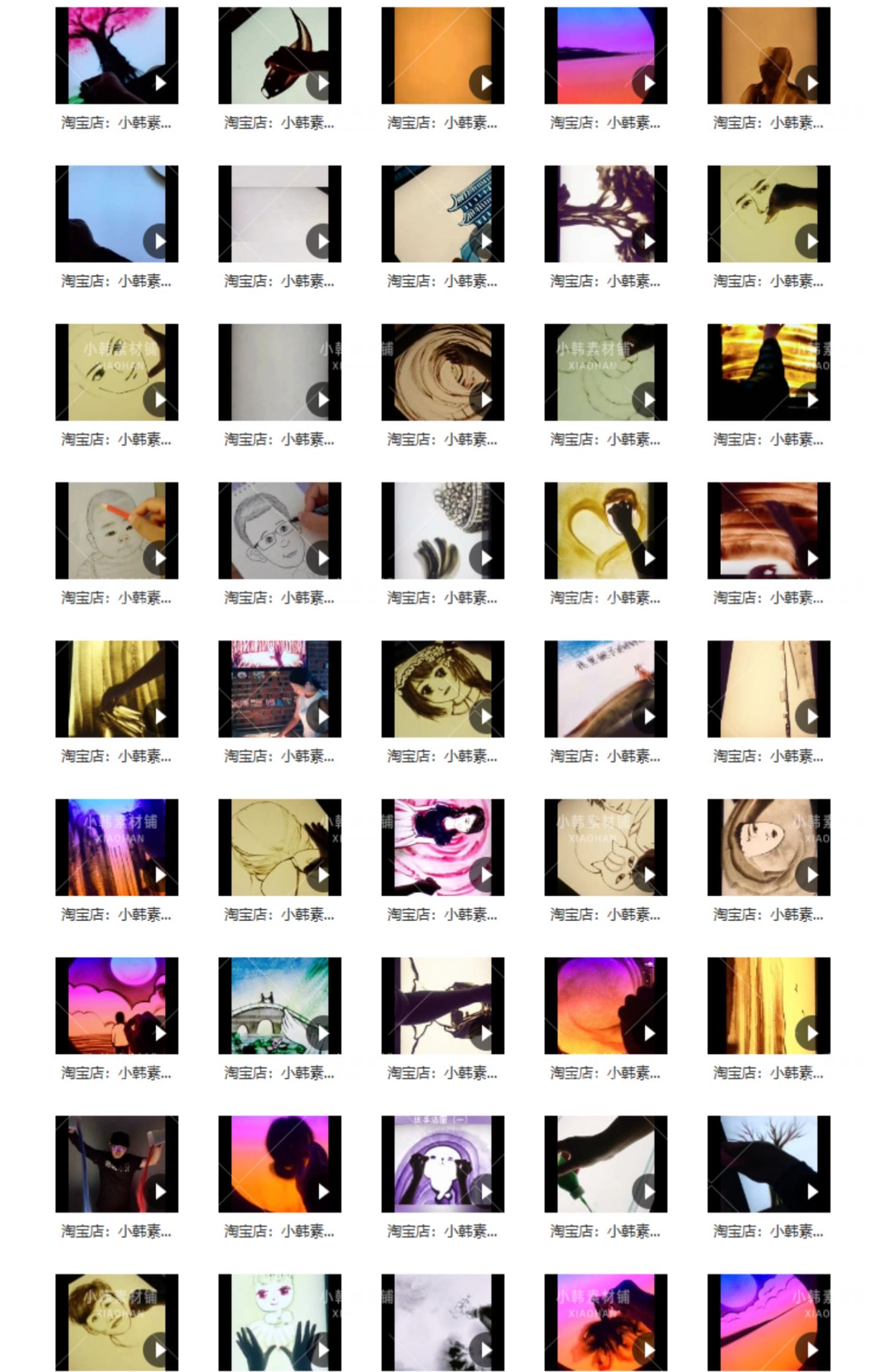 国外手工艺术沙画视频素材解压减压视频高清自媒体短视频剪辑素材