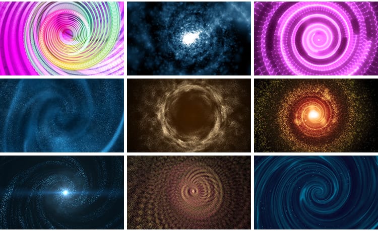 时空隧道穿梭虫洞旋涡转动粒子晚会歌舞台大屏幕背景LED视频素材