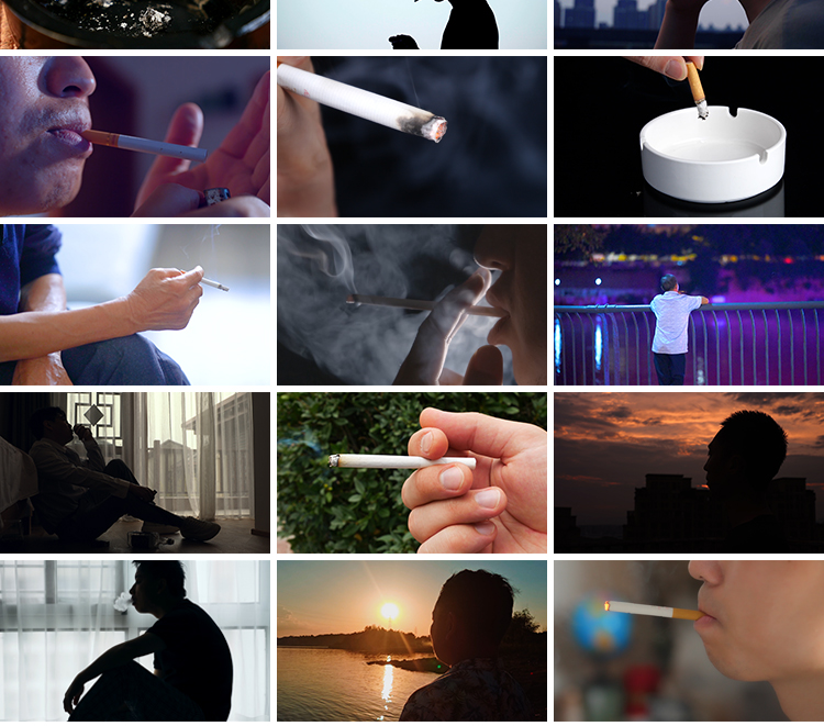 抽烟消愁点烟烟雾特写思考焦虑悲伤忧郁伤感孤独压力吸烟视频素材