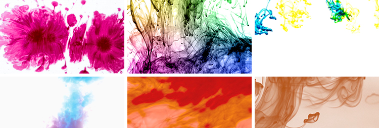 彩色混合黑色红色墨水滴入扩散效果油墨中国风滴水墨高清视频素材