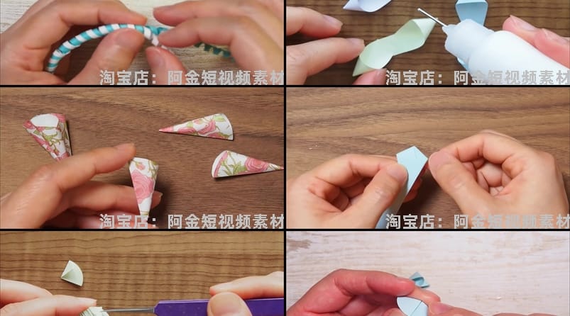 手工折纸折花高清横屏国外解压视频小说推文素材自媒体引流无水印