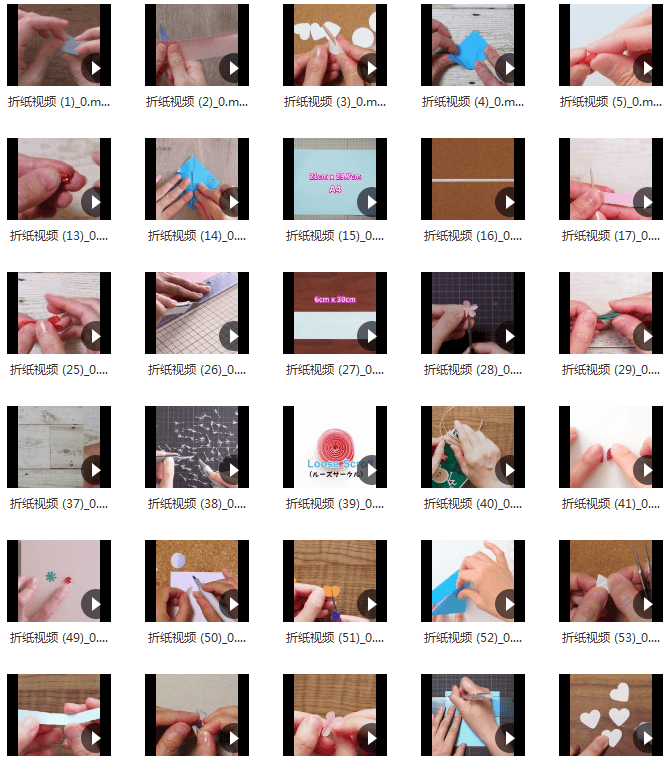 手工折纸折花高清横屏国外解压视频小说推文素材自媒体引流无水印