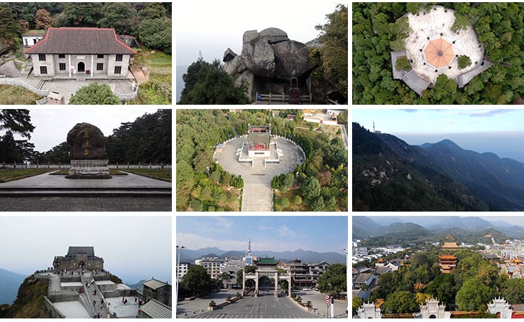 湖南南岳衡山祝融峰金刚舍利塔万寿大鼎风光旅游风景点短视频素材