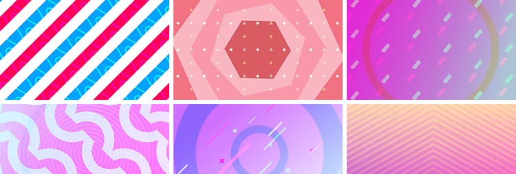 孟菲斯波普艺术卡通几何图案炫彩色流行创意时尚LED背景视频素材